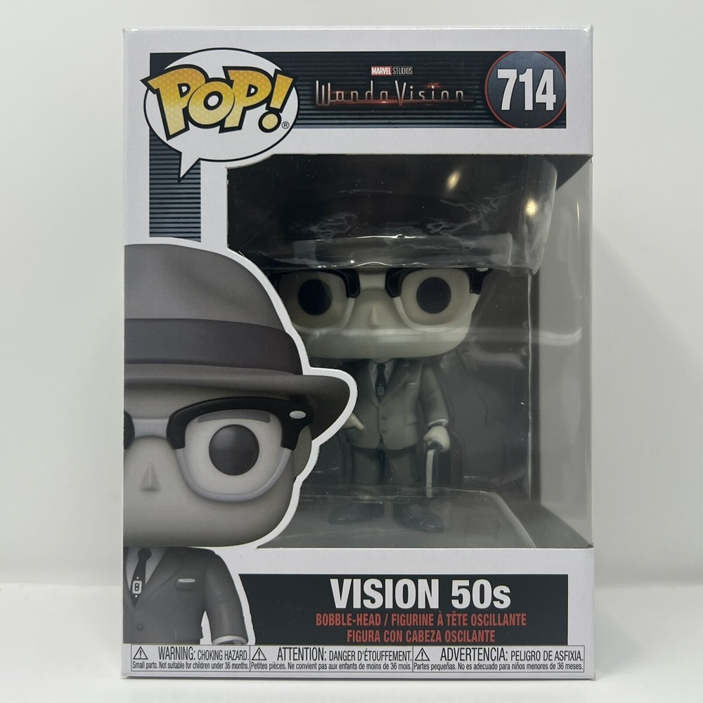 Funko Pop WandaVision #714 Vision 50s Vinyl Bobble Head collectible toy Figure - Picture 9 of 16